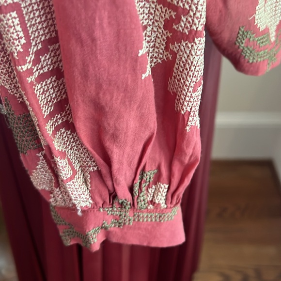 PayPal Pratap Rhododendron Cross-stitched Embroidered Shirt - Picture 4 of 6